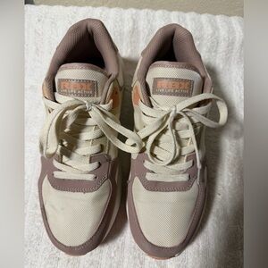 RBX Women Cream and Mauve Retro Runner Sneakers Size 9W